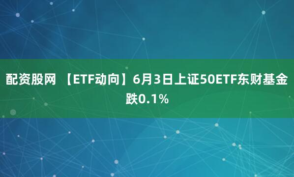 配资股网 【ETF动向】6月3日上证50ETF东财基金跌0.1%